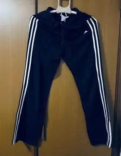 adidas ⭐️ CLIMALITE ブラック3本ストライプ ジャージパンツ　Ｍ
