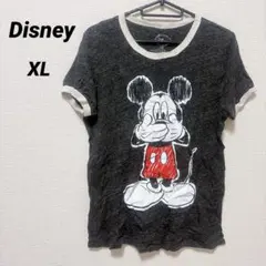 Disney 【XL】 ミッキーマウス Tシャツ 表記XLだけど実物は小さめ
