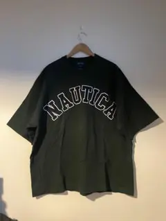 NAUTICAビッグロゴ Tシャツ ダークグリーン ヘビーウェイト