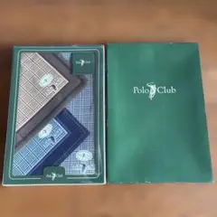 Polo Club チェック柄ハンカチ3枚セット　箱入り