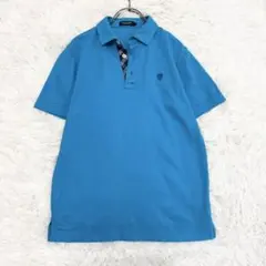 ブラックレーベルクレストブリッジ 鹿の子 ポロシャツ ロゴ スカイブルー 2