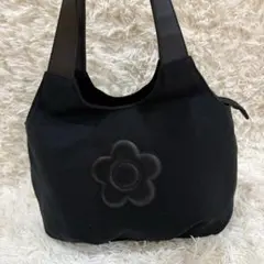 MARY QUANT デイジー　トートバッグ　黒　A4可 肩掛け可のサムネイル