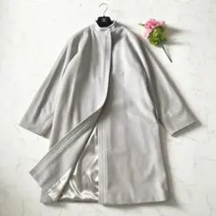 ayuchori専用 マックスマーラ ノーカラー コート カシゴラ 灰 XL