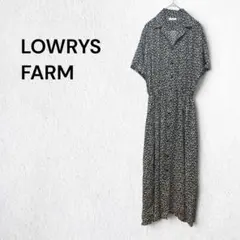 ローリーズファームLOWRYS FARM 花柄 半袖シャツワンピース ロング丈