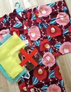 着画写真あり。キッズ　子供　浴衣　3点セット　120