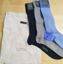 3点セット+袋 BARNEYS NEW YORK ソックスセット 25〜27cm