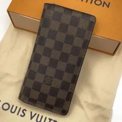 ルイヴィトン ダミエ ポルトフォイユ ブラザ 二つ折り 長財布 N60017