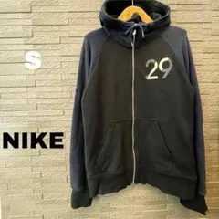 ナイキ NIKE フルジップ　黒・ブラック×ネイビー　パーカー　フーディ　 上着