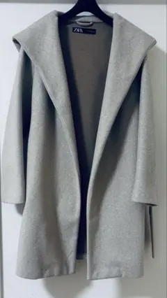 ZARA ロングコート　フード付き　美品