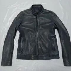 ◆トゥモローランド ブルーワーク羊革レザージャケット青◆ライダースEdition