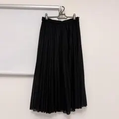 プリーツロングスカート　ブラック　フリーサイズのサムネイル