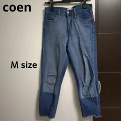 coen❥❥ Mサイズ デニムパンツ ❥❥アンクル丈フリンジ仕上げのサムネイル