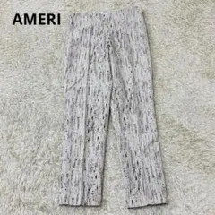 AMERI アメリ　総柄　センタープレスパンツ　Sサイズのサムネイル