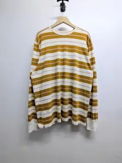 POP TRADING COMPANY ボーダー柄 長袖カットソー イエローのサムネイル