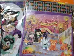 ダッフィー　ハロウィン　ミニタオル　巾着　セット