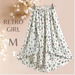 RETRO GIRL スカート　アイボリー　花柄　フィッシュテール　ふるじょ