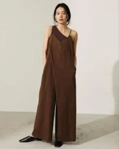 STYLEMIXER キャミソールオールインワン　ワイドパンツ　ブラウン【M】のサムネイル