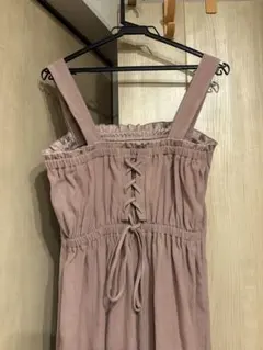 フリル付きピンクキャミワンピース　マーメイド