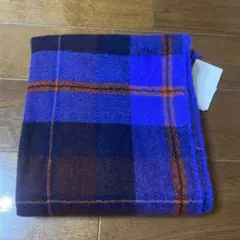 洗えるカシミヤ 紫系チェックマフラー