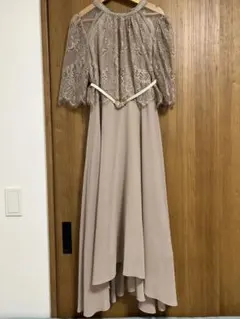 Dorry Doll/ピンクベージュ/ロングドレス（ベルト付き）