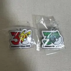ポケモン30周年 メタルチャームマスコット ピカチュウ フシギダネ