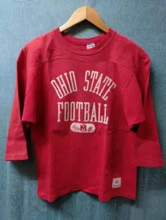 70s チャンピオン バータグ 綿100 フットボール Tシャツ M