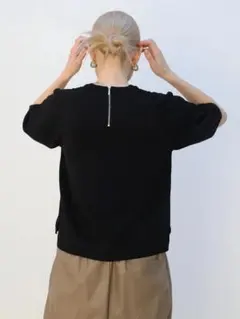 agaバックジップハーフスリーブニットのサムネイル