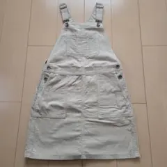 UNIQLO 　美品　ベージュ コーデュロイジャンバースカート 150☆