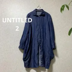 感謝♪ r古着 UNTITLED デニム調　長袖シャツ ロングシャツ　2 ☺︎のサムネイル