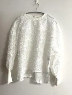 ＊DouDou ＊袖リブジャガードブラウス 長袖トップスのサムネイル
