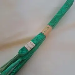 【未使用品】正絹 帯締 鮮やかなグリーン