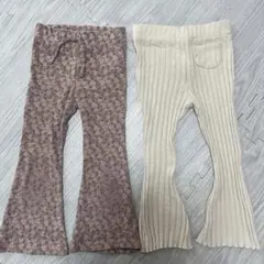 フレアパンツとリブパンツセット 4T