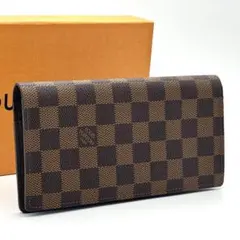 【超極美品】ルイヴィトン　ダミエ　ポルトフォイユブラザ　メンズ　長財布