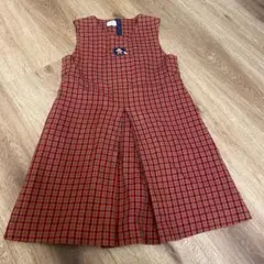 ぴ*こ様 ファミリア サイズ120 ファミリアチェック　ワンピース　ジャンパース