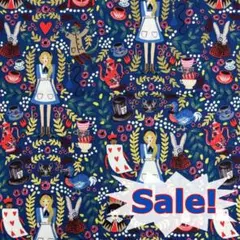 USA輸入生地Cotton+Steel ワンダーランド不思議の国のアリス45cm