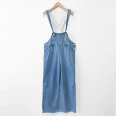 美品 アトリエドゥサボン ネップデニム吊りパンツ サロペット ストレートのサムネイル