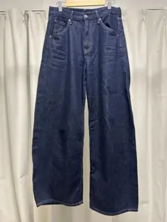 UNIQLO バギーカーブジーンズ69NAVY 丈短め 男女兼用 25