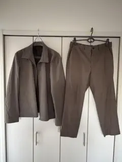 GU メンズ　チェック柄セットアップ