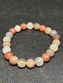 パワーストーン マルチカラー ムーンストーン 手首周り15cm 8mm玉 天然石