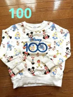 ディズニー100周年記念総柄トレーナー100cm