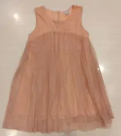Zara Kids 130㎝ ワンピース 桃色 くすみピンク　レースプリーツ