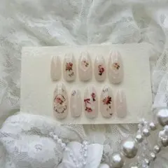 ウィッシュコア 薔薇 ネイルチップ バラ 花 転写ネイル ドットネイル