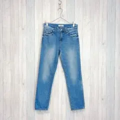 【LOWRYSFARM】ストレートデニム ジーンズ ダメージ加工 カジュアル S