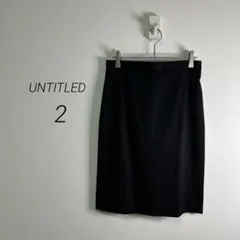 アンタイトル、スカート、ストライプ線あり、黒、美品、ビジネス、