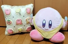 星のカービィ　ぷっくりクッション　BIGぬいぐるみ　２点セット