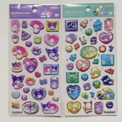 クロミ　マイメロ　はぴだんぶい　ポップデコパーティー　ラメきらクリスタルシール