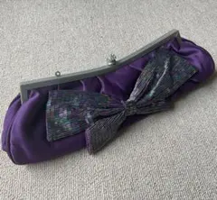 パーティーバッグ　ショルダーバッグ　パープル　リボンスパンコール