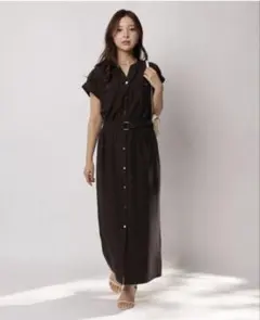 【未使用、タグ付き】アプワイザーリッシェ　 金釦ワークワンピース