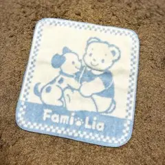 【新品未使用】familiar ファミリア タオルハンカチ ブルーのサムネイル