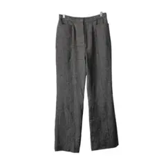 ヘリンボーンパンツ カシミヤ・アンゴラ混 グレー 大きいポケット（9）トレス